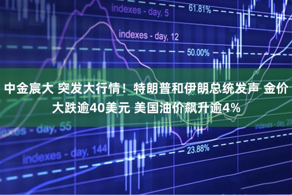 中金宸大 突发大行情！特朗普和伊朗总统发声 金价大跌逾40美元 美国油价飙升逾4%